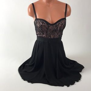 XS Black and Rose Gold Bebe Formal Cocktail Dress